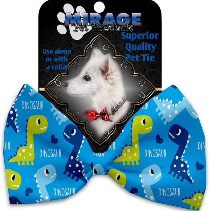 Blue Dinosaurs Pet Bow Tie