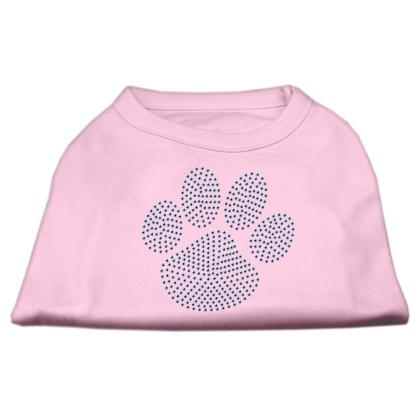 Blue Paw Rhinestud Shirt Light Pink L