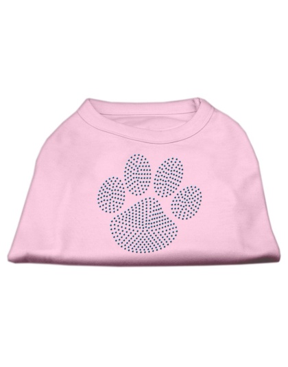 Blue Paw Rhinestud Shirt Light Pink L