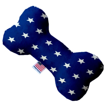 Blue Stars 10 inch Canvas Bone Dog Toy