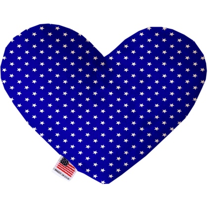 Blue Stars 6 inch Canvas Heart Dog Toy