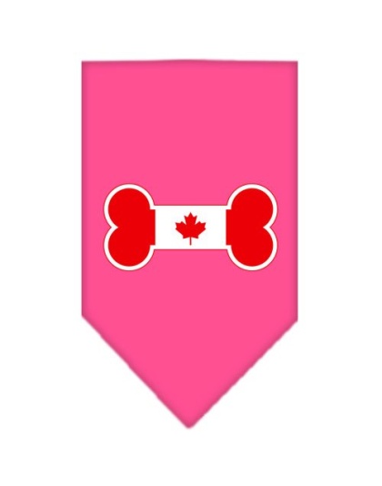 Bone Flag Canadian Screen Print Bandana Bright Pink Large