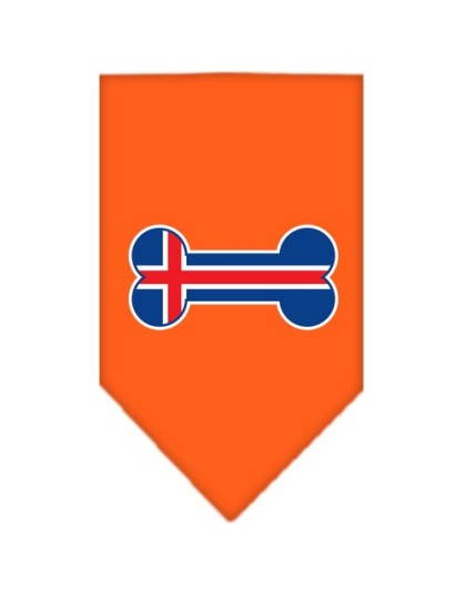 Bone Flag Iceland Screen Print Bandana Orange Large