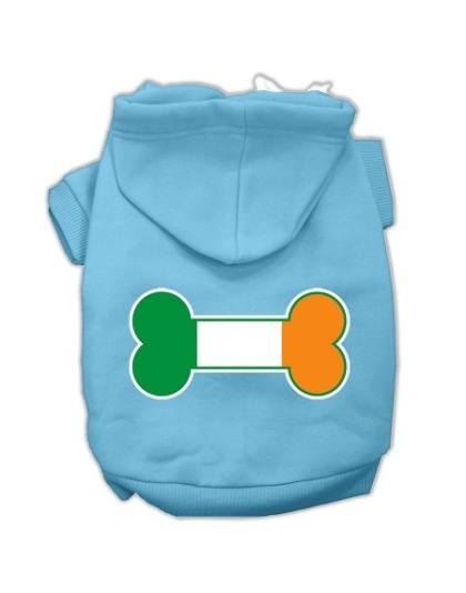 Bone Flag Ireland Screen Print Pet Hoodies Baby Blue Size Lg