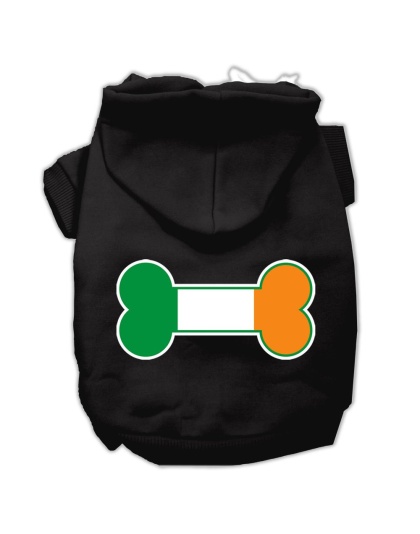 Bone Flag Ireland Screen Print Pet Hoodies Black Size Lg
