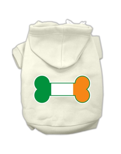 Bone Flag Ireland Screen Print Pet Hoodies Cream Size Lg