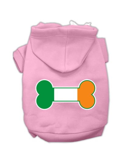 Bone Flag Ireland Screen Print Pet Hoodies Light Pink Size Lg