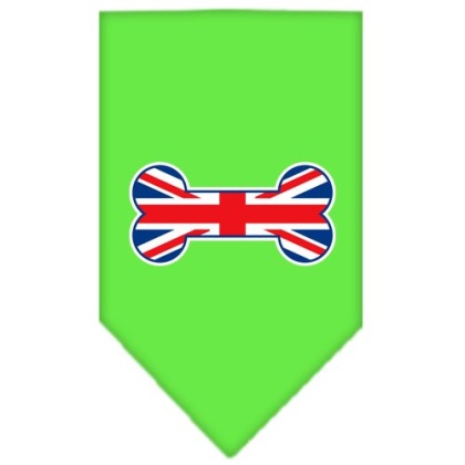 Bone Flag UK Screen Print Bandana Lime Green Large