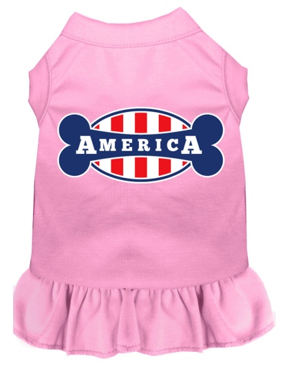 Bonely in America Screen Print Dress Light Pink 4X (22)