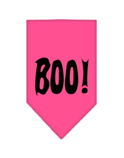 Boo! Screen Print Bandana Bright Pink Large