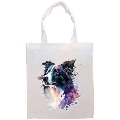 Border Collie Canvas Tote Bag Style3