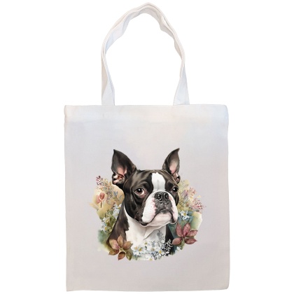 Boston Terrier Canvas Tote Bag Style2