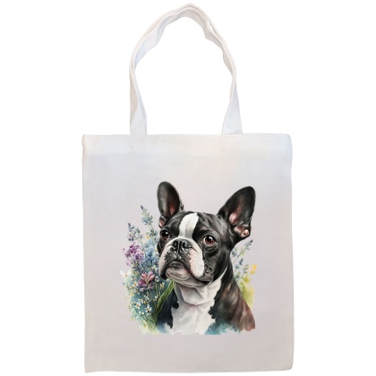 Boston Terrier Canvas Tote Bag Style3