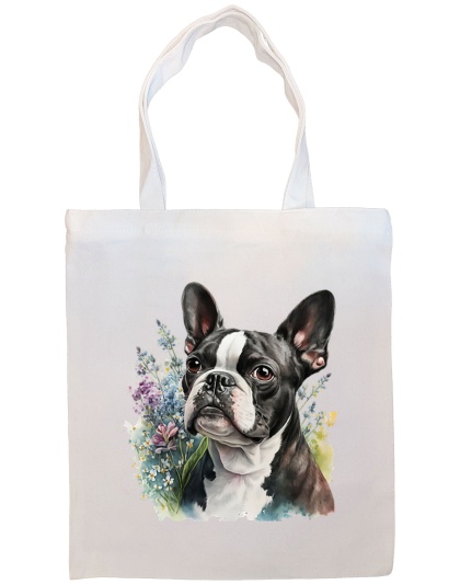 Boston Terrier Canvas Tote Bag Style3