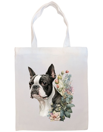 Boston Terrier Canvas Tote Bag Style4