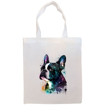 Boston Terrier Canvas Tote Bag Style5