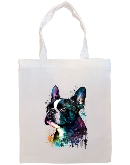 Boston Terrier Canvas Tote Bag Style5