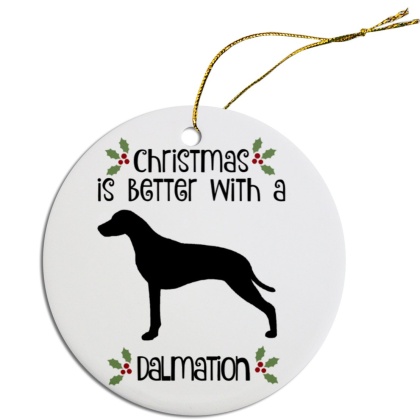 Breed Specific Round Christmas Ornament Dalmatian