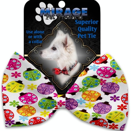 Bright Ladybugs Pet Bow Tie