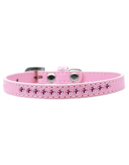 Bright Pink Crystal Size 10 Light Pink Puppy Collar