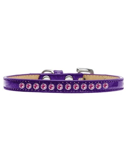 Bright Pink Crystal Size 10 Purple Puppy Ice Cream Collar