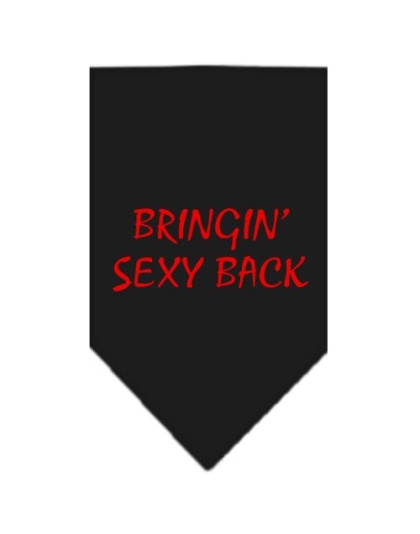 Bringin Sexy Back Screen Print Bandana Black Large