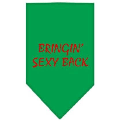 Bringin Sexy Back Screen Print Bandana Emerald Green Large