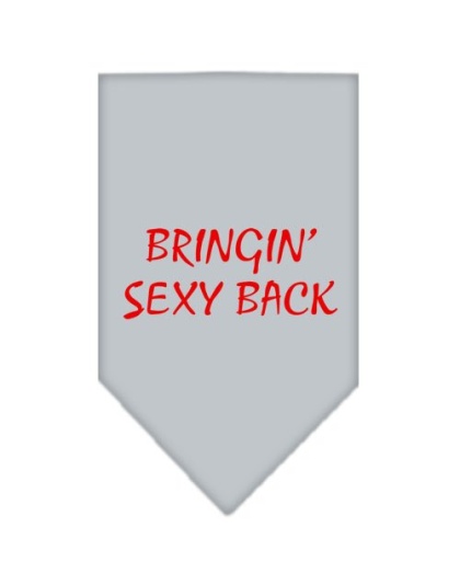 Bringin Sexy Back Screen Print Bandana Grey Large