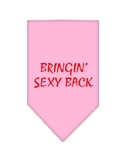 Bringin Sexy Back Screen Print Bandana Light Pink Large