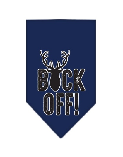 Buck Off Screen Print Bandana Navy Blue large