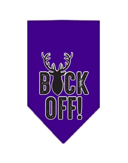 Buck Off Screen Print Bandana Purple Large