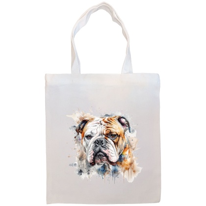 Bulldog Canvas Tote Bag Style1