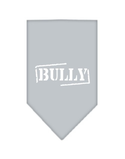 Bully Screen Print Bandana Grey Large