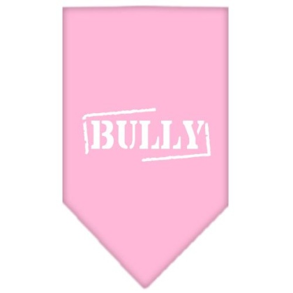 Bully Screen Print Bandana Light Pink Large