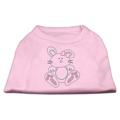 Bunny Rhinestone Dog Shirt Light Pink Lg