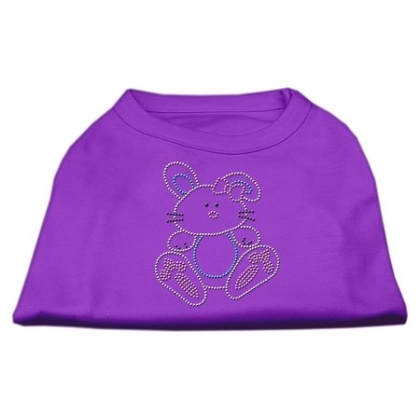 Bunny Rhinestone Dog Shirt Purple Lg