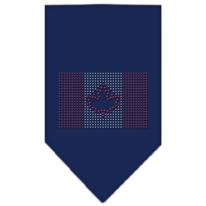 Canadian Flag Rhinestone Bandana Navy Blue large