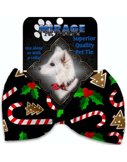 Candy Cane Chaos Pet Bow Tie