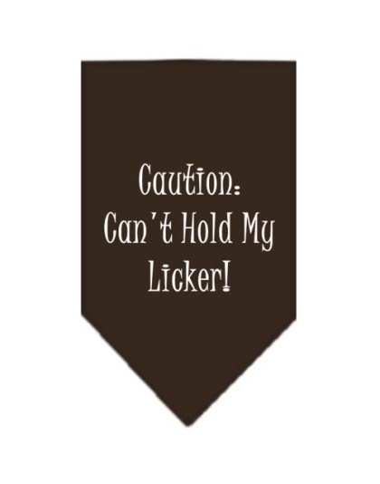 Can't Hold My Licker Screen Print Bandana Cocoa Large