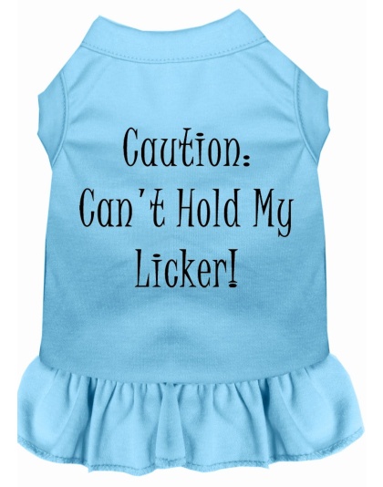 Can't Hold My Licker Screen Print Dress Baby Blue 4X (22)