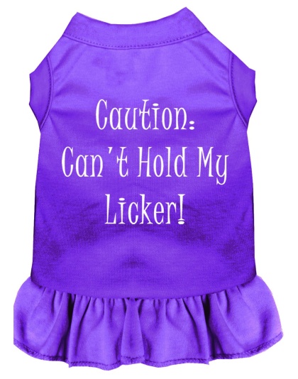 Can't Hold My Licker Screen Print Dress Purple 4X (22)