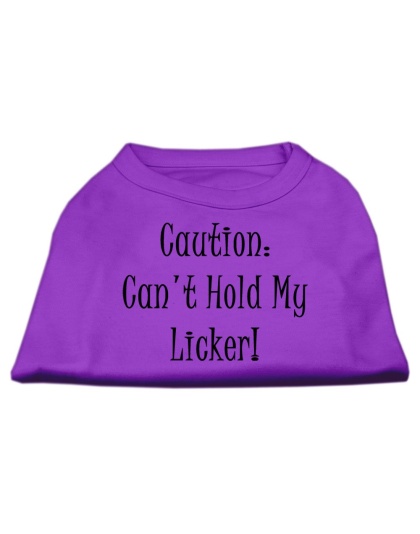 Can't Hold My Licker Screen Print Shirts Purple Lg