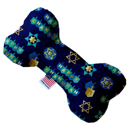 Chanukah Bliss 10 Inch Canvas Bone Dog Toy