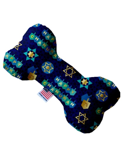 Chanukah Bliss 10 Inch Canvas Bone Dog Toy