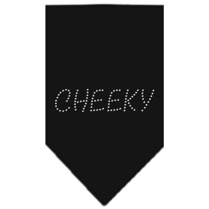 Cheeky Rhinestone Bandana Black Large