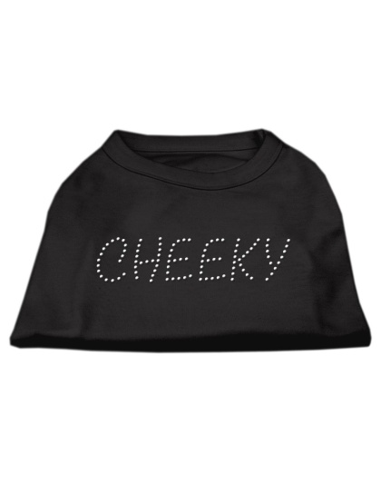 Cheeky Rhinestone Shirt Black L