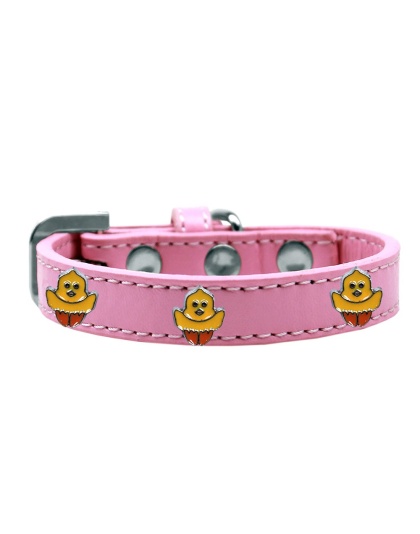 Chickadee Widget Dog Collar Light Pink Size 10