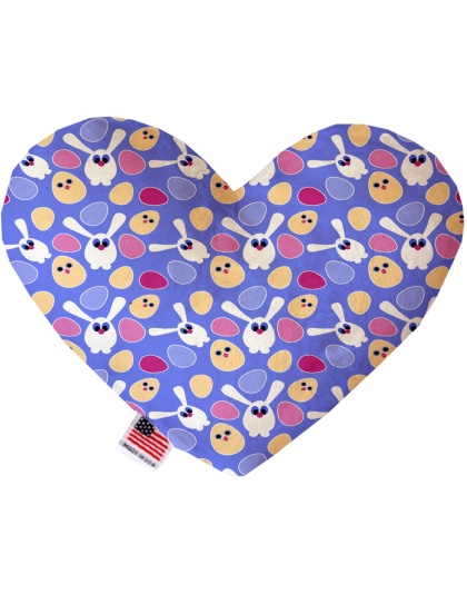 Chicks and Bunnies 6 inch Canvas Heart Dog Toy