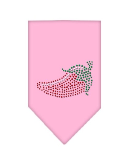 Chili Pepper Rhinestone Bandana Light Pink Large