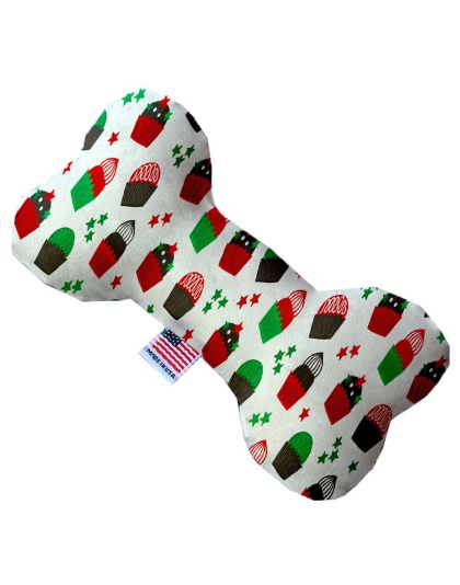 Christmas Cupcakes 10 Inch Bone Dog Toy